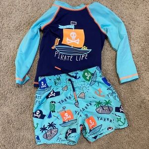 Swim trunks & rash guard